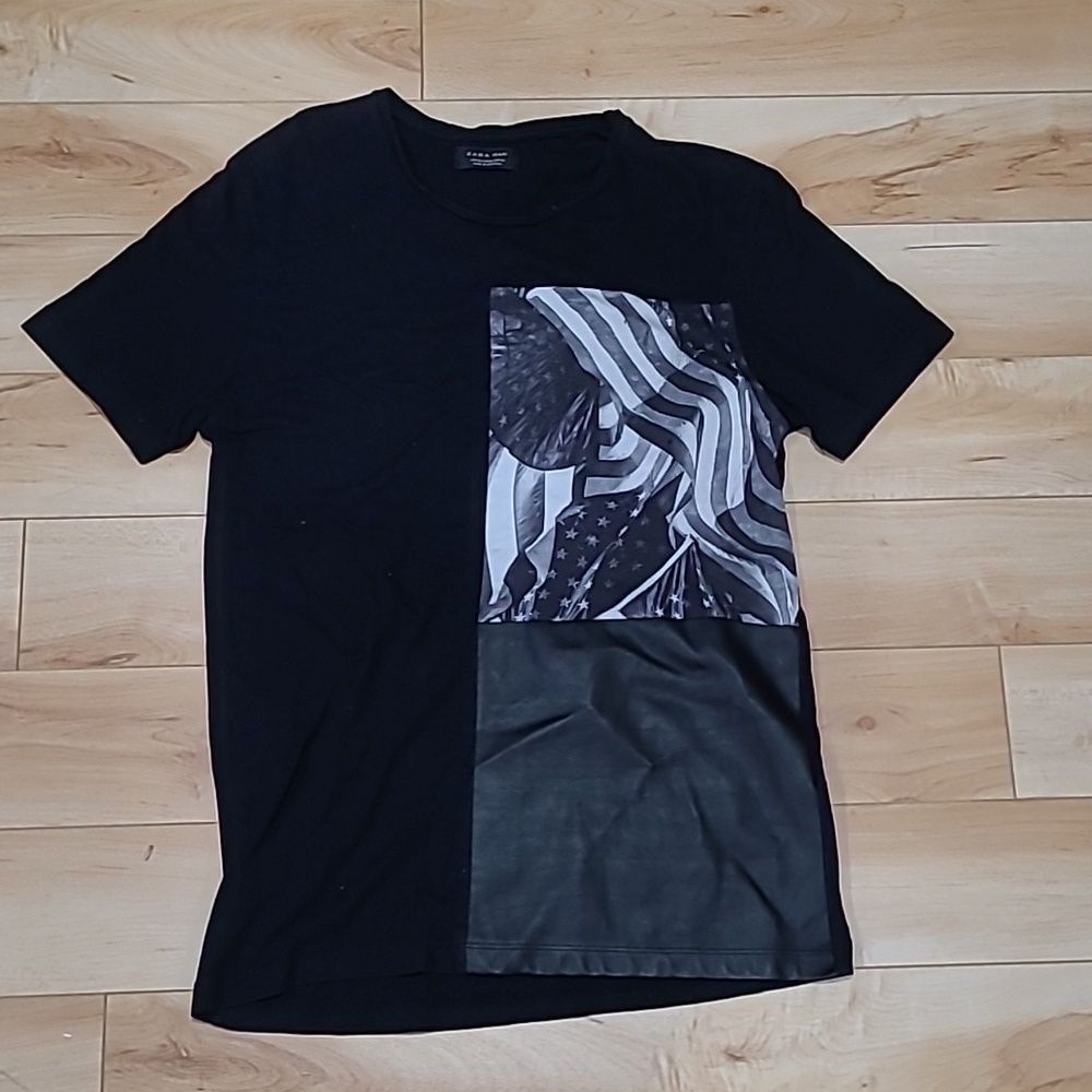 Zara Man size medium black tshirt